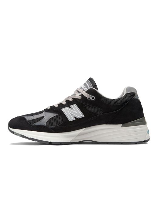 New Balance Made In Uk 991v2 In Black/grey Suede/mesh
