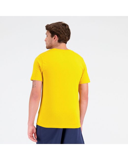 New Balance Sport Core Graphic Cotton Jersey Short Sleeve T-shirt In Yellow for men