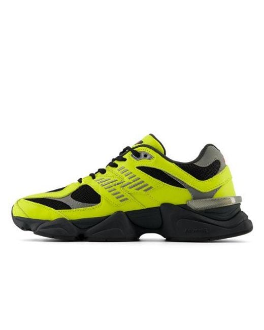 New Balance Yellow 9060 In Green/black/red Leather