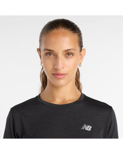 New Balance Black Athletics Long Sleeve ( Heather) Clothing
