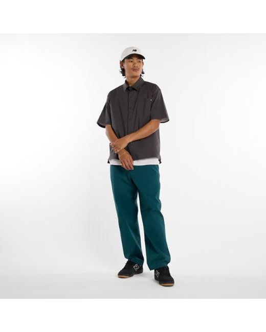 New Balance Black Numeric Button Up Shirt for men