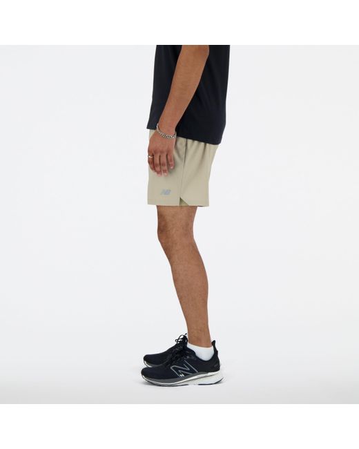 New Balance Natural Ac Lined Short 7" In Grey Polywoven for men