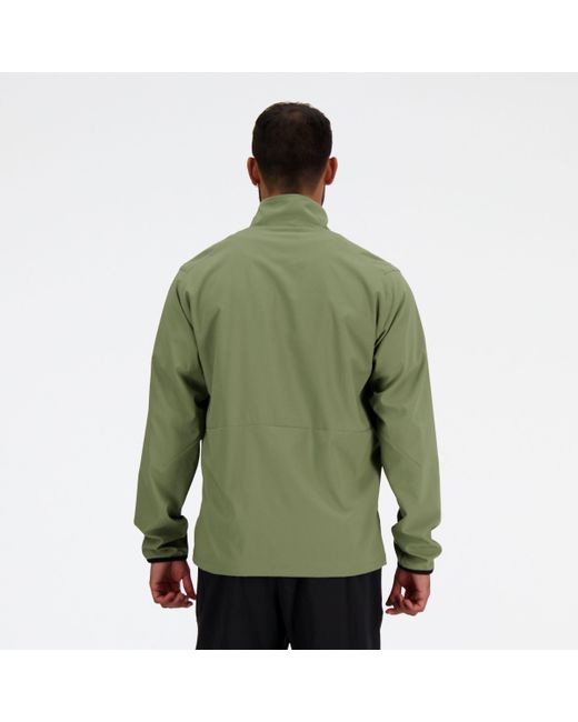 New Balance Stretch Woven Jacket In Green Polywoven for men