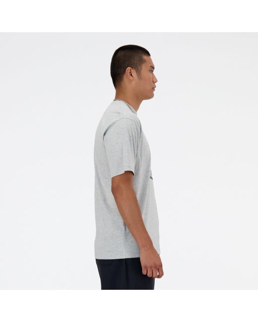 New Balance Sport essentials ad t-shirt in grau in White für Herren