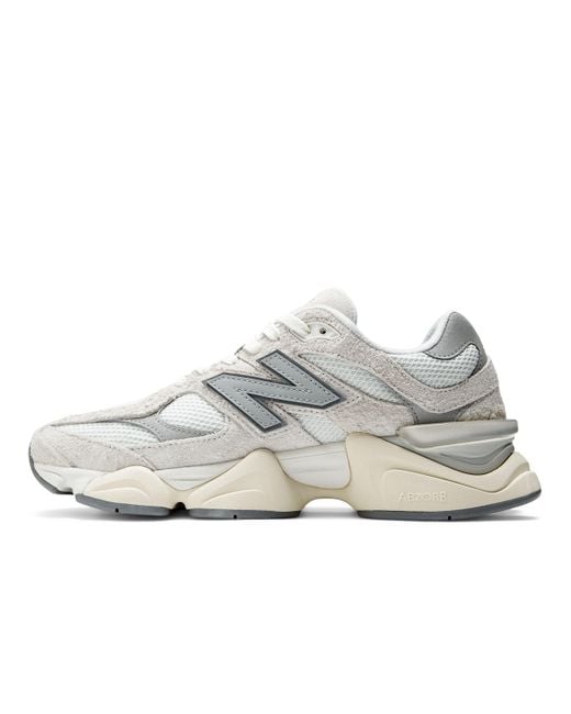 New Balance 9060 In White/grey Leather