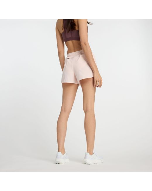 New Balance Pink Rc short 3" in rosa