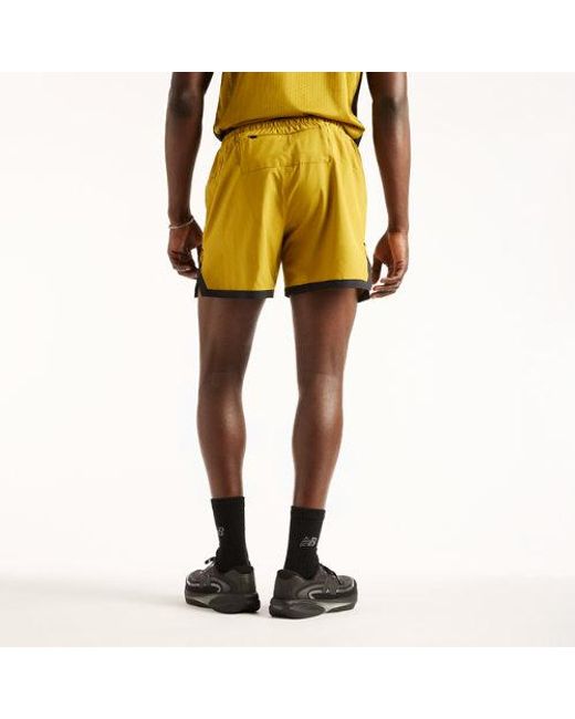 New Balance Yellow Rc Essential Short 5" for men