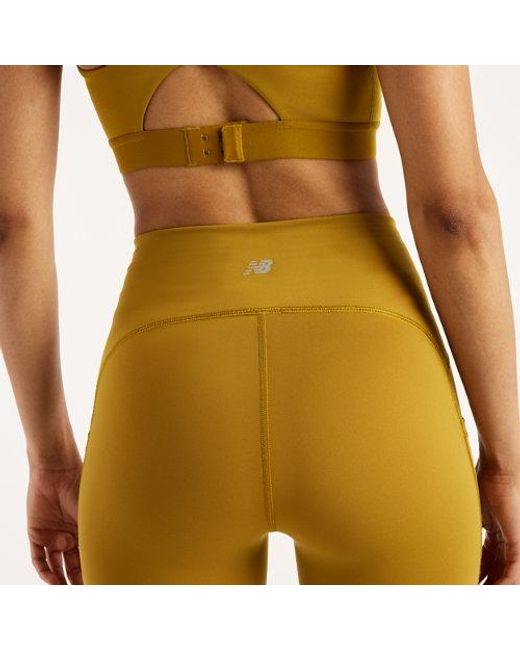 New Balance Yellow Rc Pocket Legging 25"