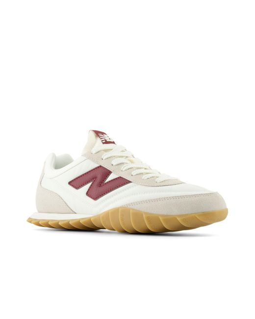 New Balance Pink Rc30 In White/black Suede/mesh