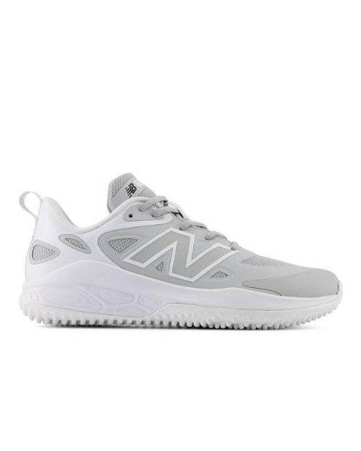 New Balance Gray Fresh Foam Velo V4 Turf-Trainer Softball Shoes