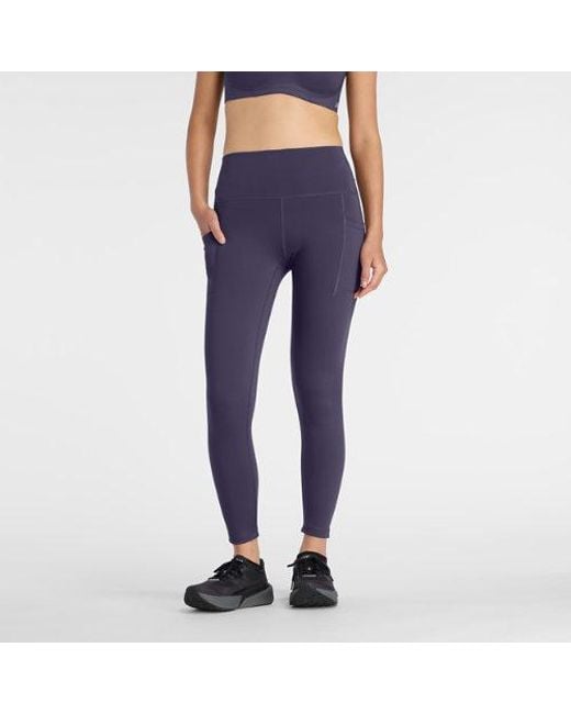 New Balance Purple Rc Pocket Legging 25"