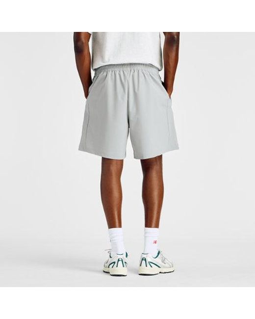 New Balance White Athletics Stretch Woven Short 7" for men