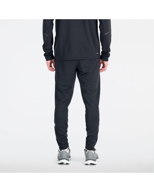 New Balance Blue Tenacity Knit Training Pant In Black Poly Knit for men
