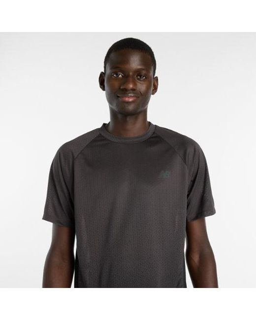 New Balance Black Viz-Tech Run T-Shirt for men