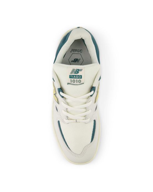 New Balance Blue Nb Numeric Tiago Lemos 1010 In White/green Suede/mesh for men