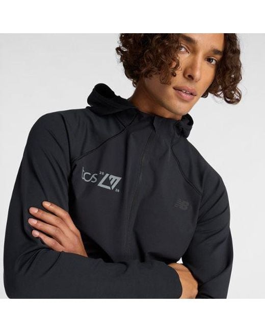 New Balance Blue London Edition Reflective Run Hoodie for men