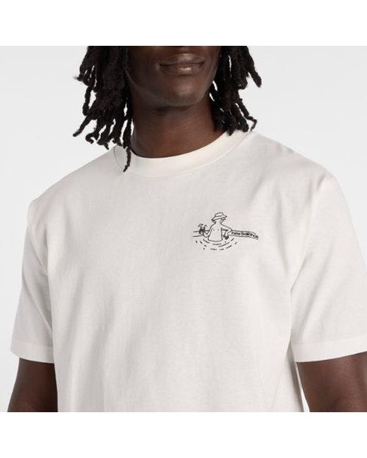New Balance White Fountain T-Shirt for men