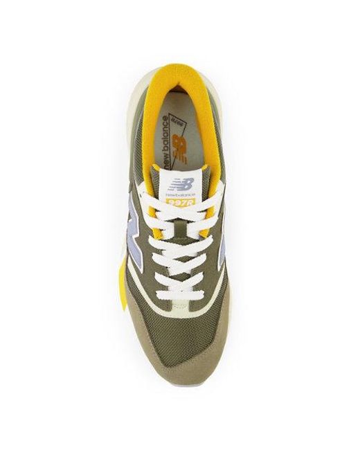 New Balance Yellow 997r In Green Suede/mesh