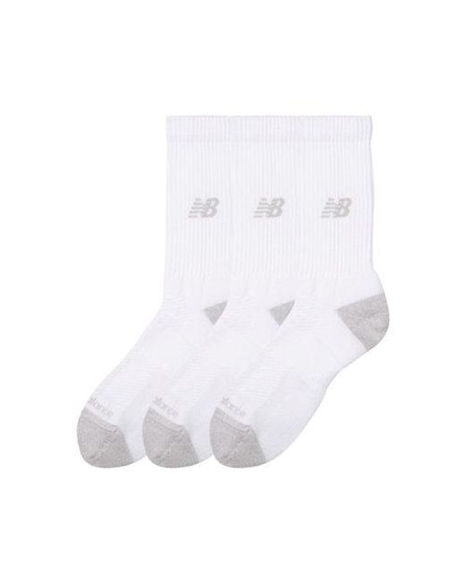 New Balance White Active Crew Socks 3 Pack