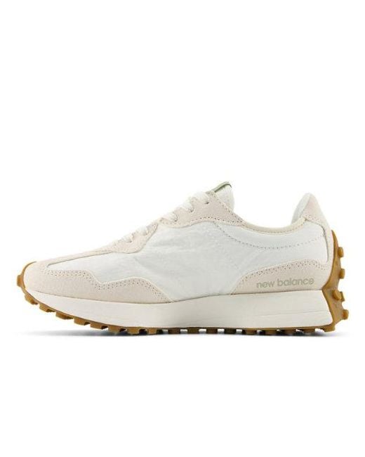 Femme 327 En, Suède/Mesh, Taille New Balance en coloris White
