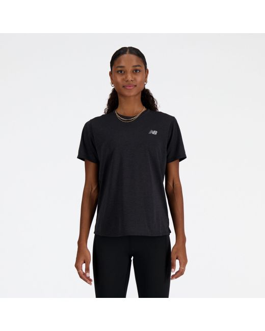 New Balance Black Athletics t-shirt in schwarz