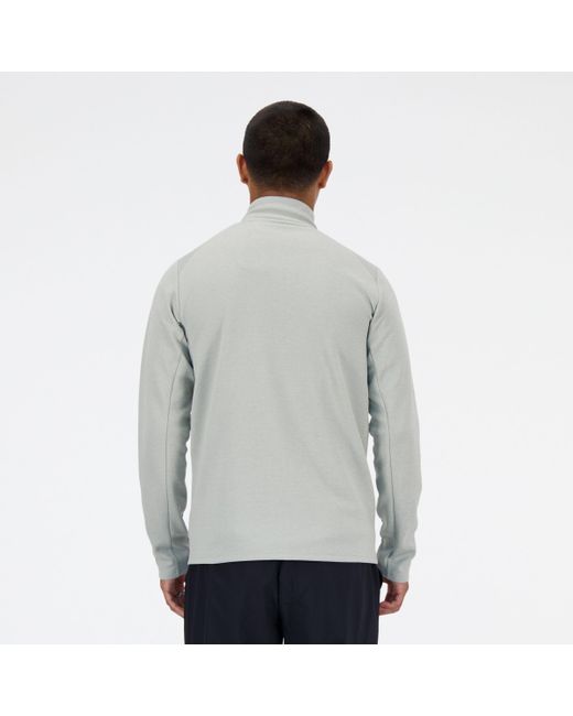 New Balance Gray Tech Knit Full Zip In Grey Poly Knit for men