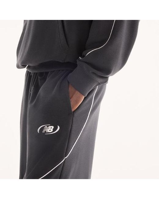 New Balance Black Trackside French Terry Pant for men