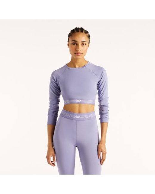 New Balance Purple Ac Fitted Long Sleeve
