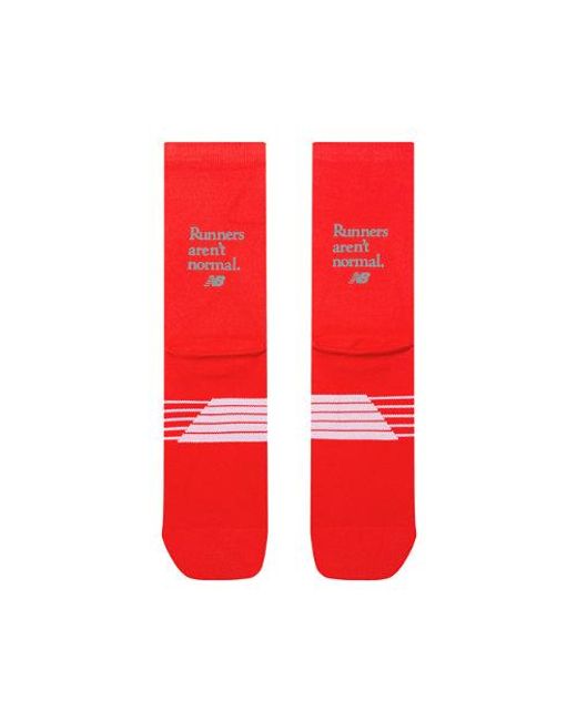 New Balance Red Pro Run Graphic Crew Socks 1 Pair