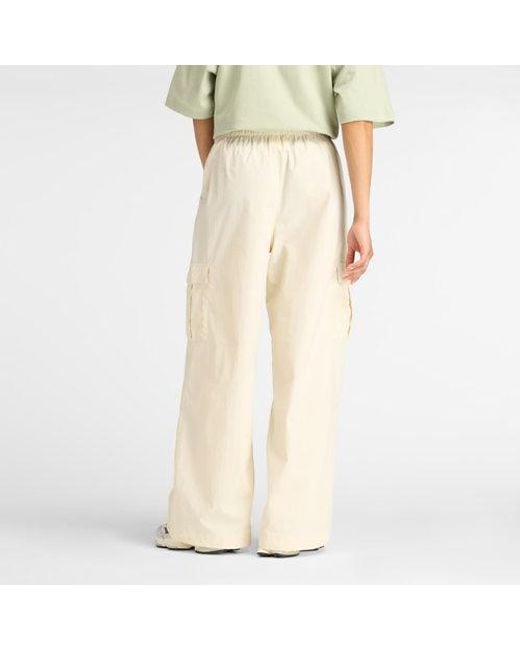 Femme Woven Cargo Pant En, Polytissé, Taille New Balance en coloris Natural