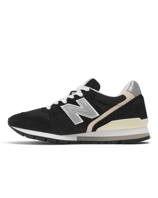 New Balance Made In Usa 996 In Black/grey Leather