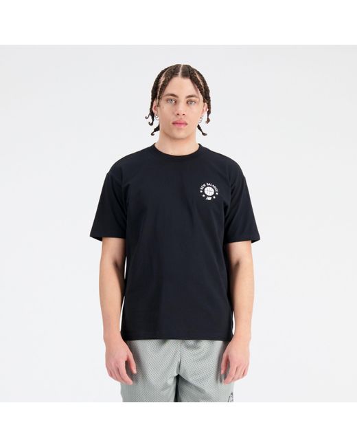 New Balance Hoops essentials t-shirt in schwarz in Black für Herren