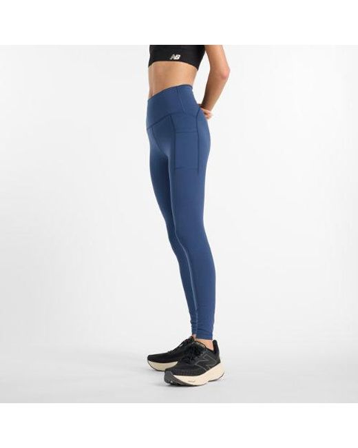 New Balance Blue Rc Pocket Legging 27"