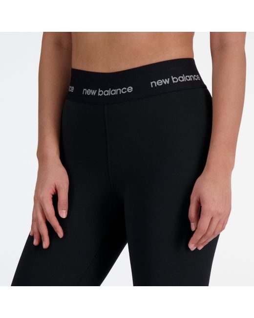 New Balance Nb Sleek High Rise Sport legging 25 In Black Poly Knit