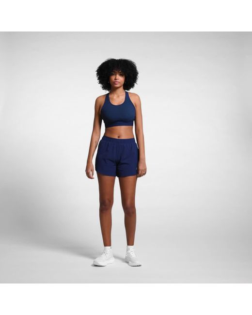 New Balance Blue Rc Short 5" In Polywoven