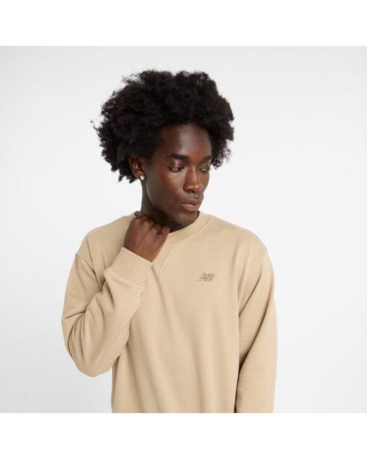 New Balance Herren Athletics French Terry Crew in Natural für Herren