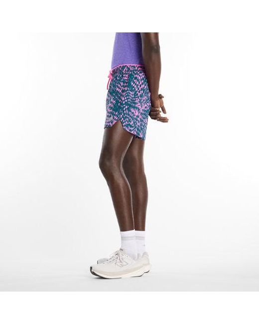 New Balance Blue London Edition Rc Printed Short 5" for men