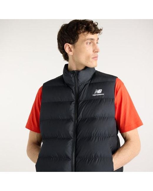 New Balance Blue Boston Puffer Vest for men