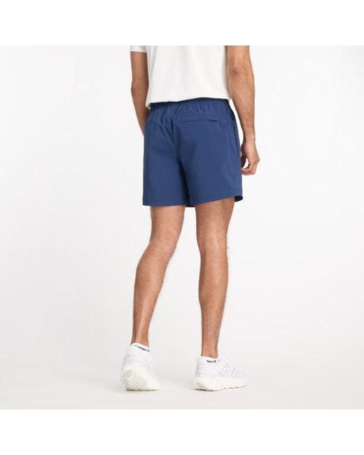 New Balance Athletics Stretch Woven Short 5" In Blue Polywoven for men