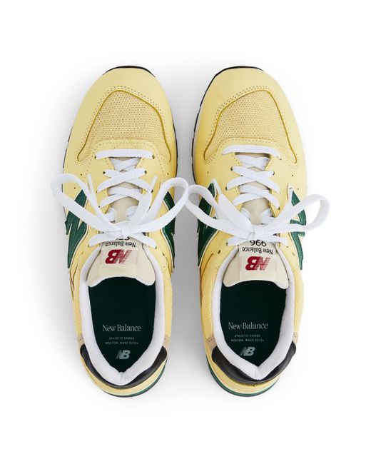 New Balance Multicolor Made In Usa 996 In Yellow/green Leather