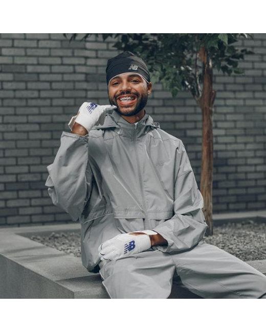 New Balance Gray Elusive Shell Jacket for men