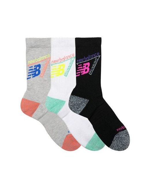New Balance Blue Active Graphic Crew Socks 3 Pack