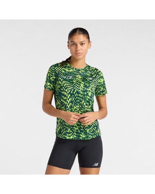 New Balance Green London Edition Rc Essential Printed T-Shirt