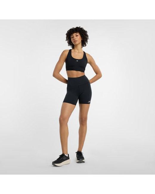 New Balance Black Nb Essential Run Bra