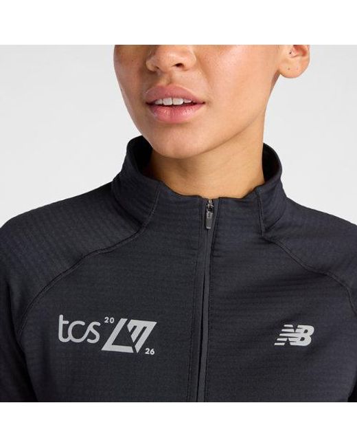 New Balance Blue London Edition Rc Essential Heat Grid Half Zip Ldn