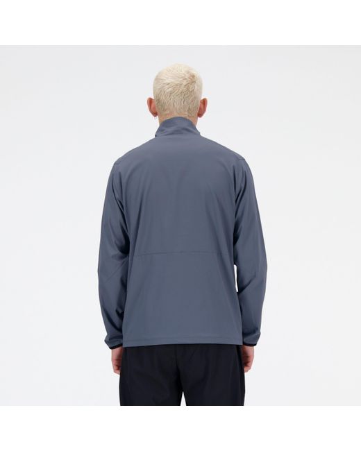 New Balance Stretch woven jacket in grau in Blue für Herren