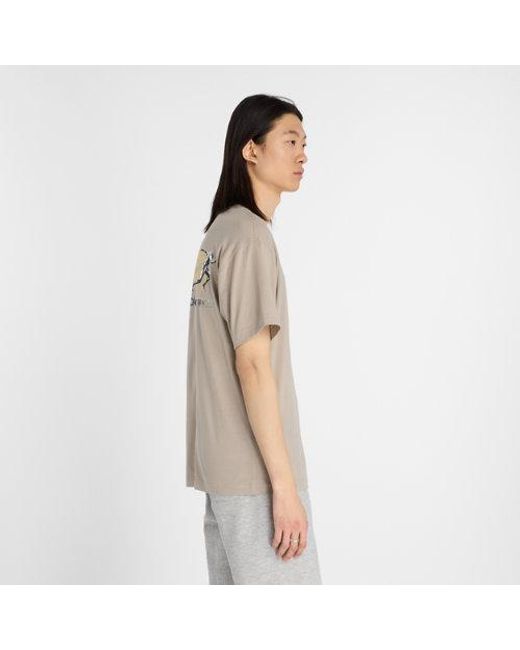 Hombre Chrome Runner T-Shirt En, Algodón, Talla New Balance de hombre de color Brown