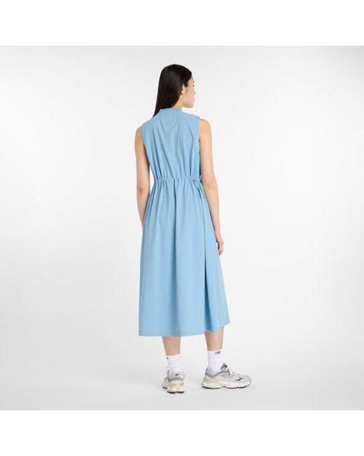 New Balance Blue Damen Nb Long Dress