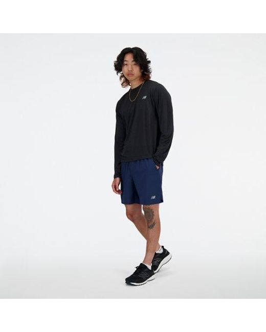 New Balance Black Athletics Long Sleeve Clothing, Polyester for men