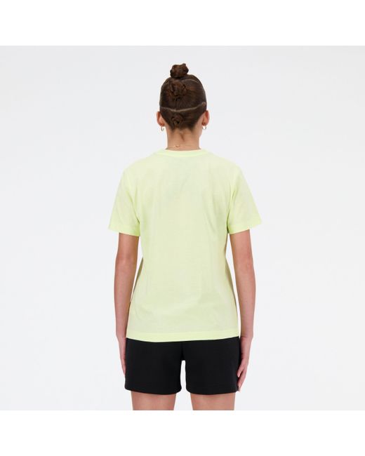 Hyper density jersey t-shirt in verde di New Balance in Natural
